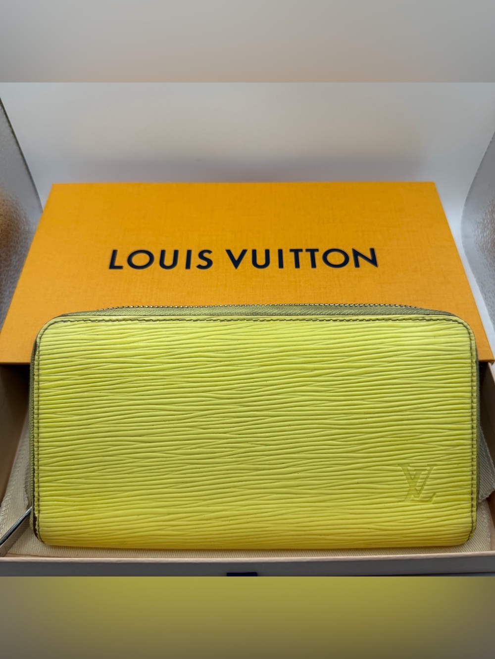 Louis Vuitton Yellow Epi Zippy Wallet